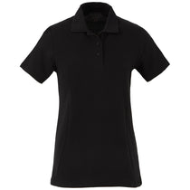 Elevate Women's Black Palo Short Sleeve 100% Cotton Pique Polo