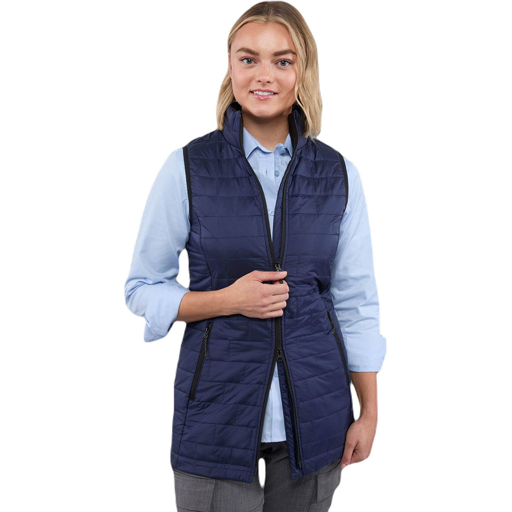 Elevate Women's Vintage Navy Telluride Lightweight Packable Insulated Puffer Vest