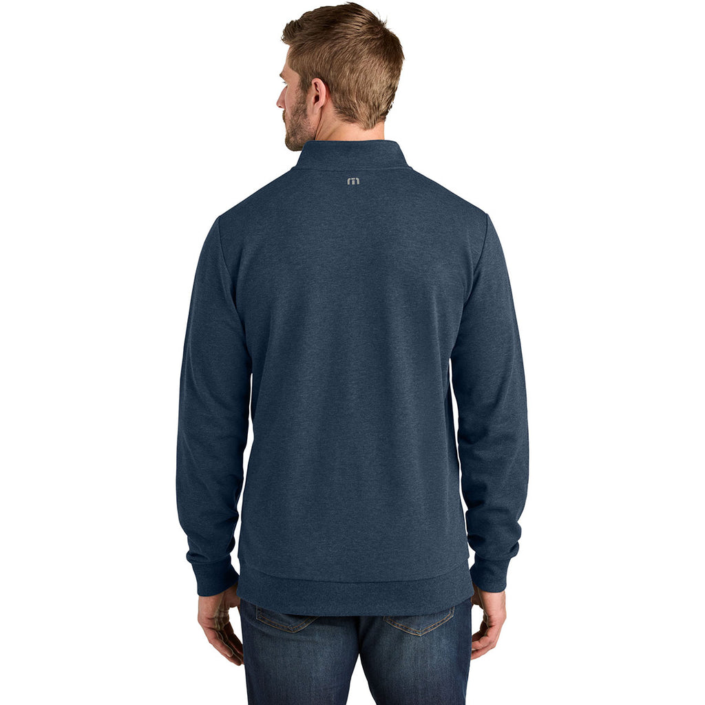 TravisMathew Men's Blue Heather Ocean Villa 1/4-Zip