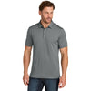 TravisMathew Men's Quiet Shade Grey Glenview Solid Polo