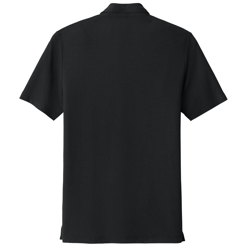 TravisMathew Men's Black Glenview Stripe Polo
