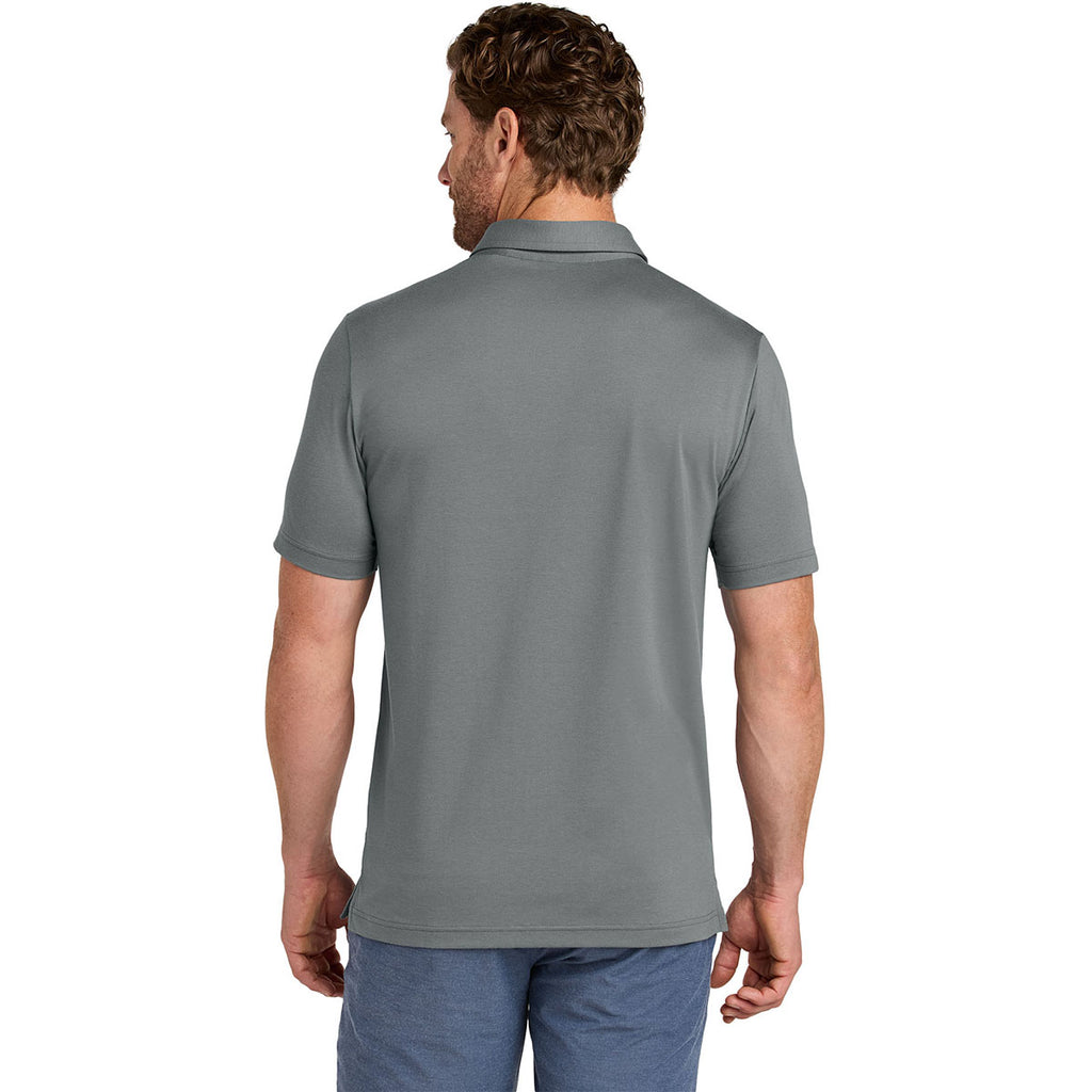 TravisMathew Men's Quiet Shade Grey Glenview Stripe Polo