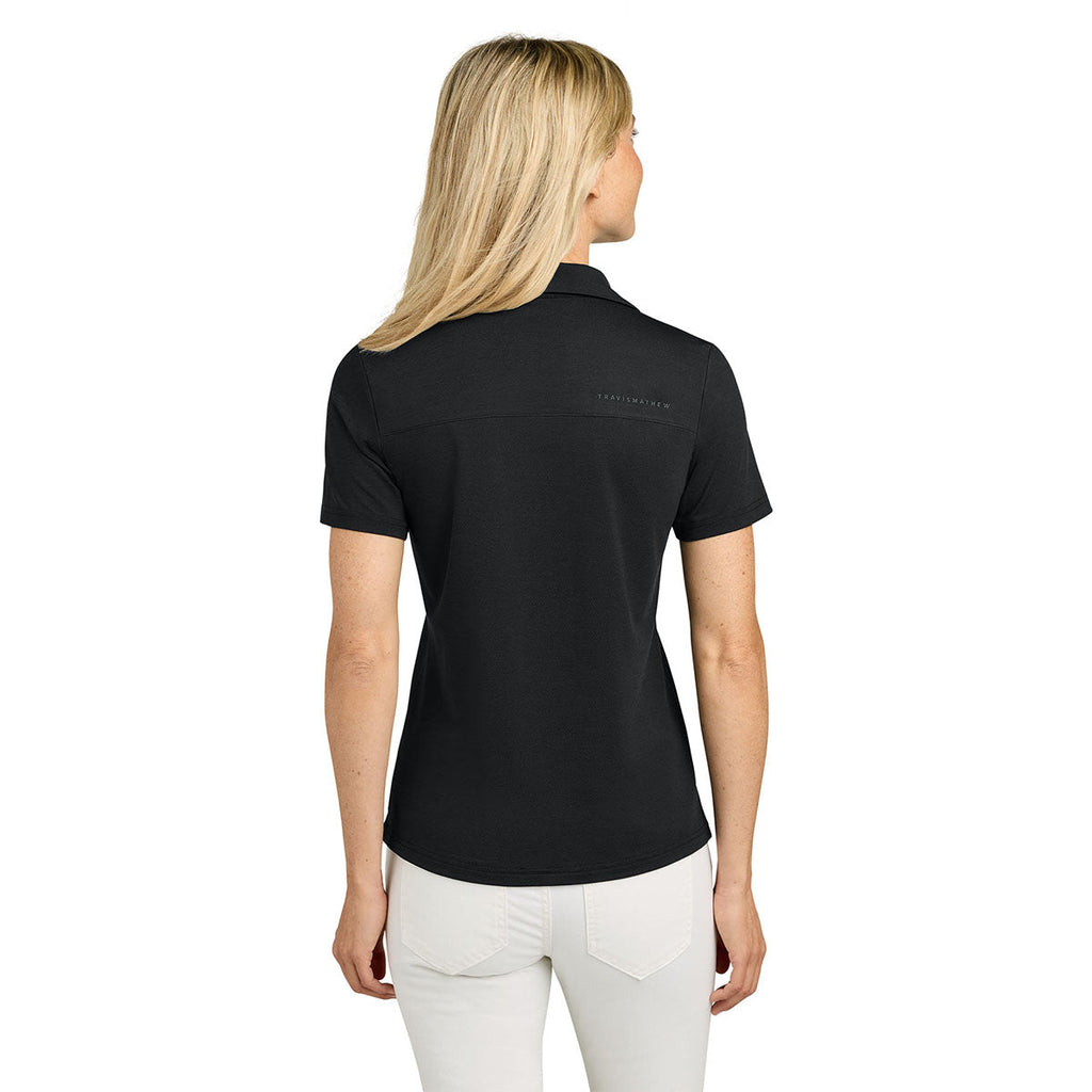 TravisMathew Women's Black Onward Polo