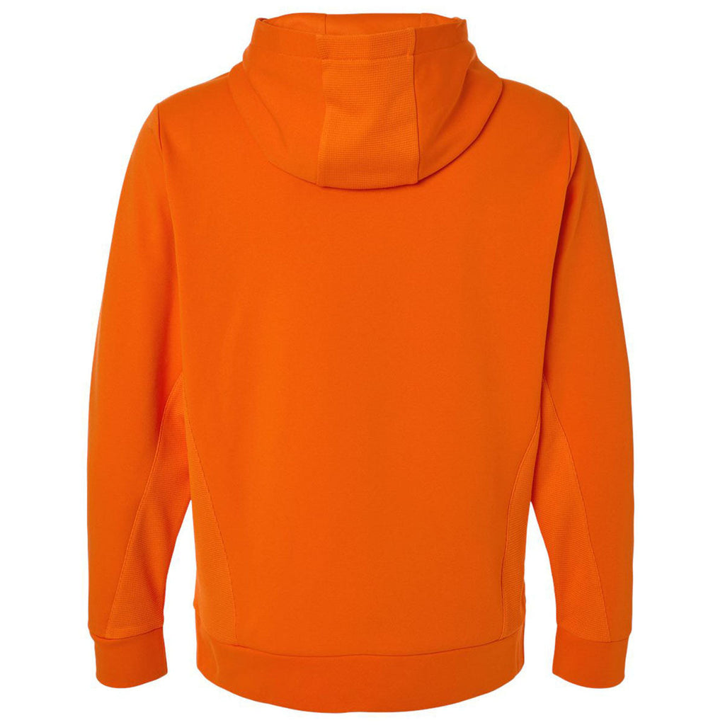 Team 365 Unisex Sport Orange Squad Hooded Tech Fleece Pullover