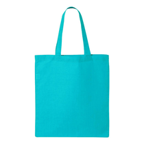 Q-Tees Turquoise Economical Tote Bag