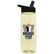 Garyline Transparent Pastel Yellow Flair Tritan Bottle with Flip-Straw Lid - 26 oz.