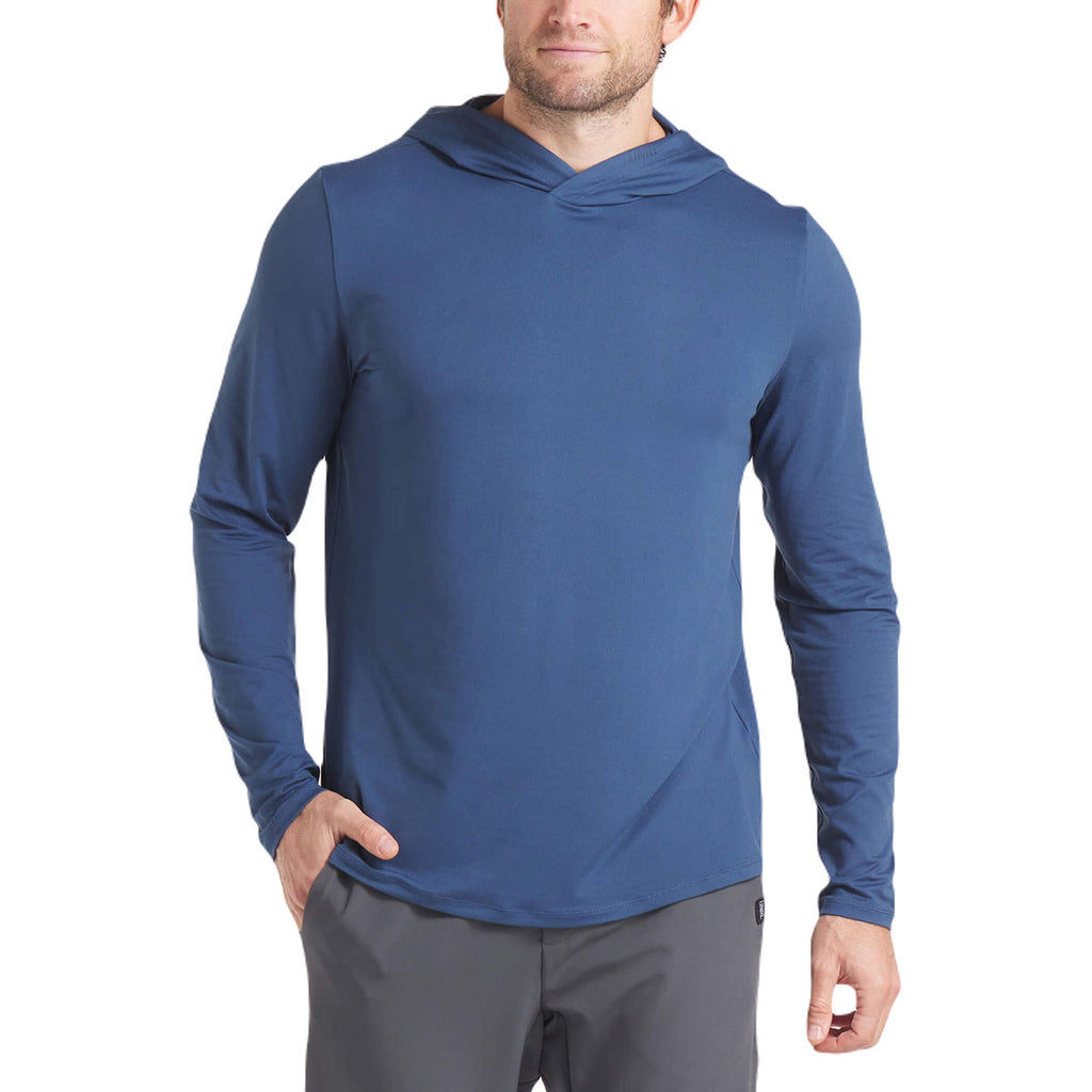 UNRL Men's Cavern Blue Ultra Hooded Long Sleeve