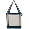 Koozie Group Navy V Natural Striped Recycled Cotton Boat Tote