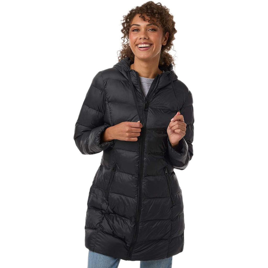 Weatherproof Women's Black Poly-Filled 3/4 Length Coat