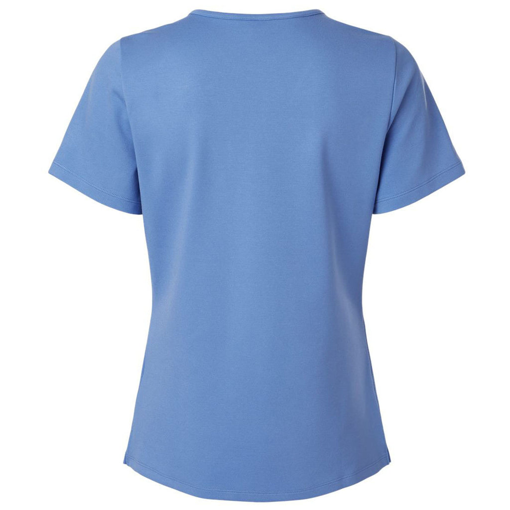 Jaanuu Women's Ceil Blue Cesi Ultrasoft Scrub V-Neck Top