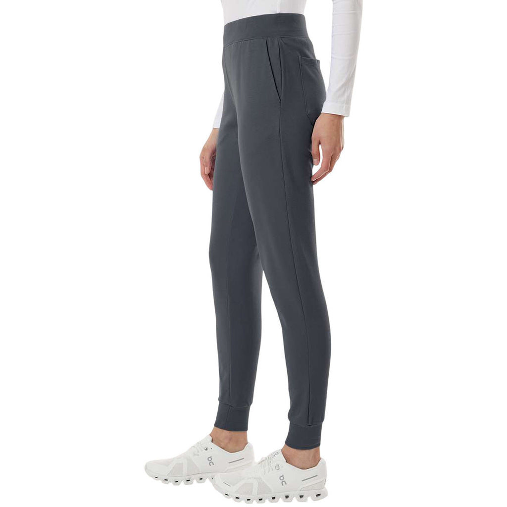 Jaanuu Women's Carbon Grey Rubi Ultrasoft Scrub Joggers