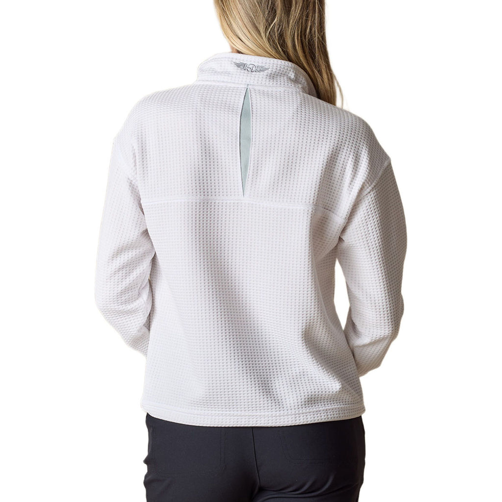 Straight Down Women's White Opal Half Zip