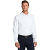 Port Authority Men's White Long Sleeve Nailhead Easy Care Shirt