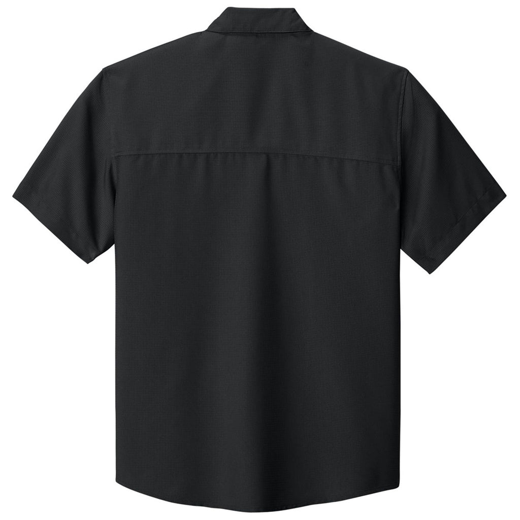 Port Authority Men's Deep Black Short Sleeve UV Dockside Shirt