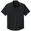 Port Authority Men's Deep Black Short Sleeve UV Dockside Shirt