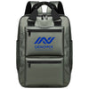 Ariel Premium Pewter Grey Chateau Leatherette Backpack