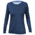 ANETIK Women's Navy Heathered Breeze Tech Long Sleeve T-Shirt