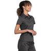 Cherokee Women's Pewter Tuckable Snap Front Polo Shirt