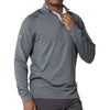 Levelwear Men's Heather Charcoal Calibre Recycled Quarter Zip