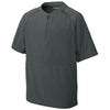 Sport-Tek Youth Iron Grey Repeat 1/2-Zip Short Sleeve Jacket