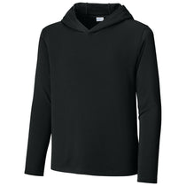 Sport-Tek Youth Black Posi-UV Pro Long Sleeve Hoodie