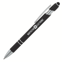 Logomark Black Denton Soft-Touch Pen with Stylus
