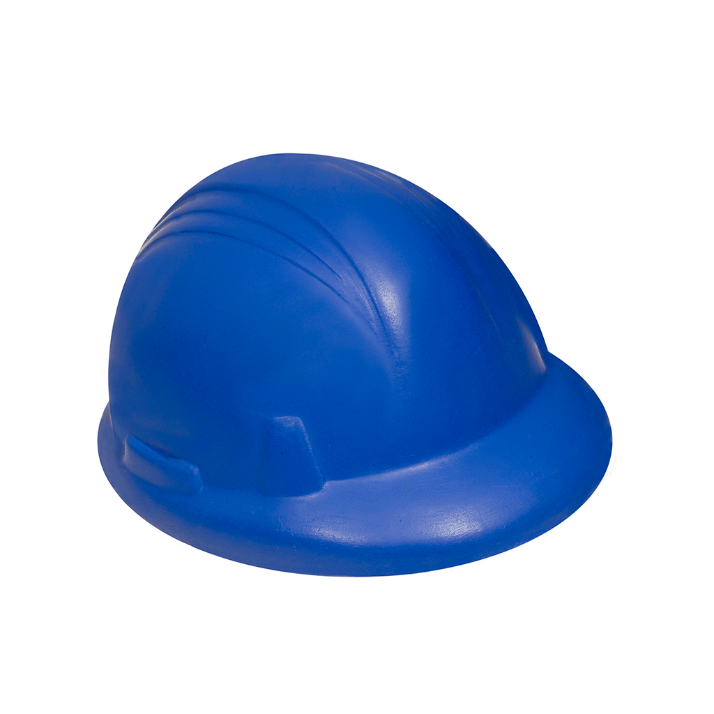 Prime Line Blue Construction Hard Hat Shape Stress Ball