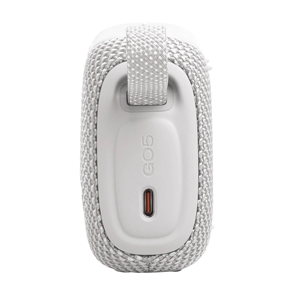 JBL White Go 5 Portable Bluetooth Speaker