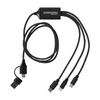 Primeline  Black 3-in-1 Charging Cable with Dual Input
