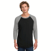 Next Level Apparel Unisex Premium Heather/Vintage Black Tri-Blend 3/4-Sleeve Raglan Tee