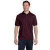 Hanes Men's Maroon 5.2 oz. 50/50 EcoSmart Jersey Knit Polo