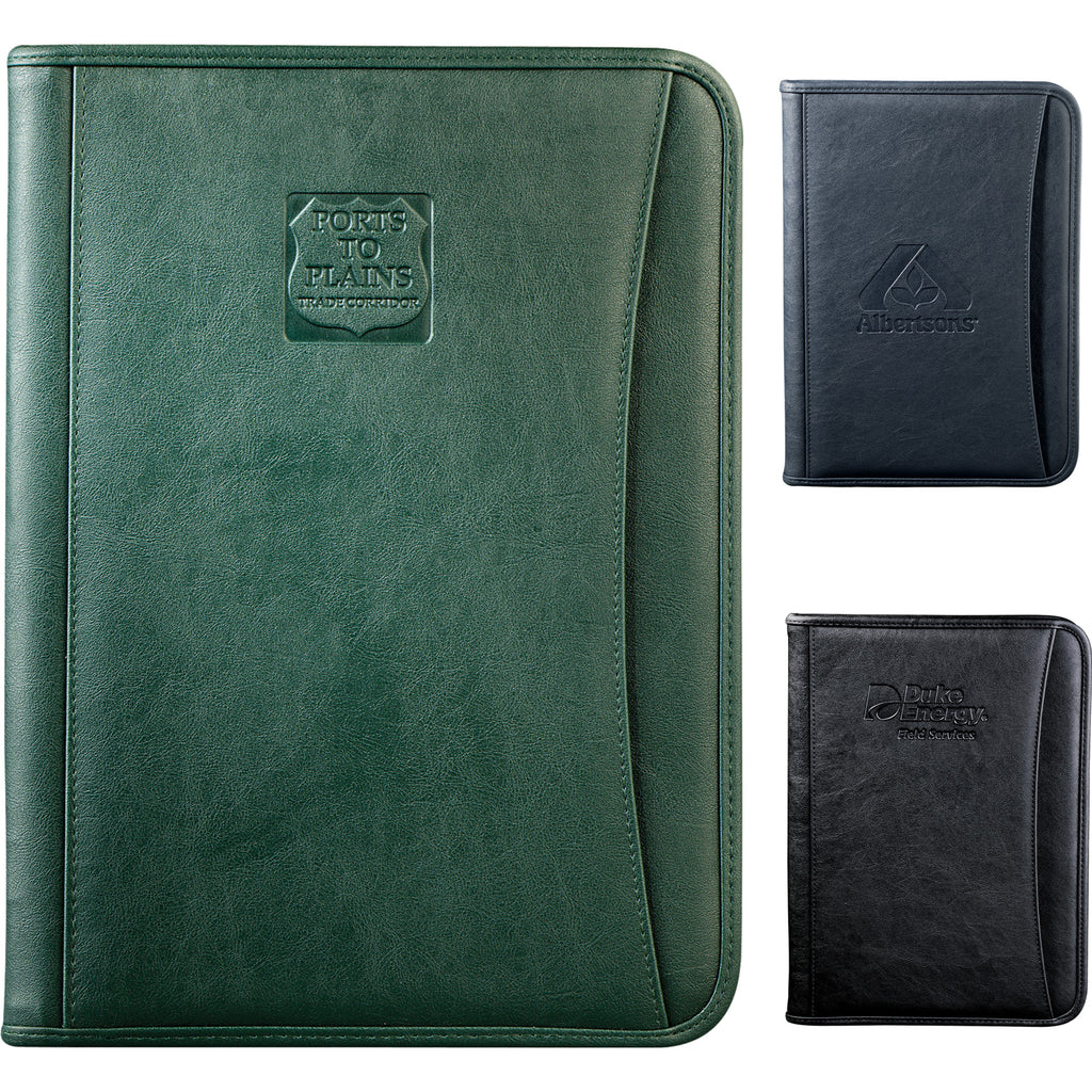 Leed's Green DuraHyde Zippered Padfolio