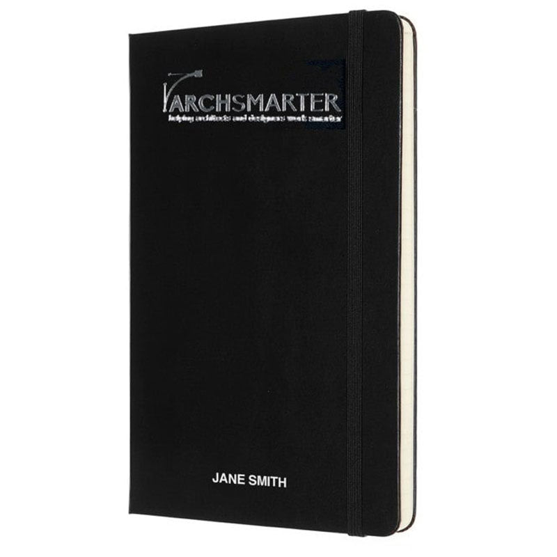 Moleskine Black Hard Cover Large Double Layout Notebook