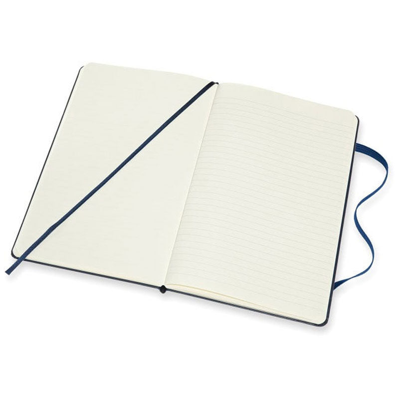 Moleskine Sapphire Blue Hard Cover Large Double Layout Notebook