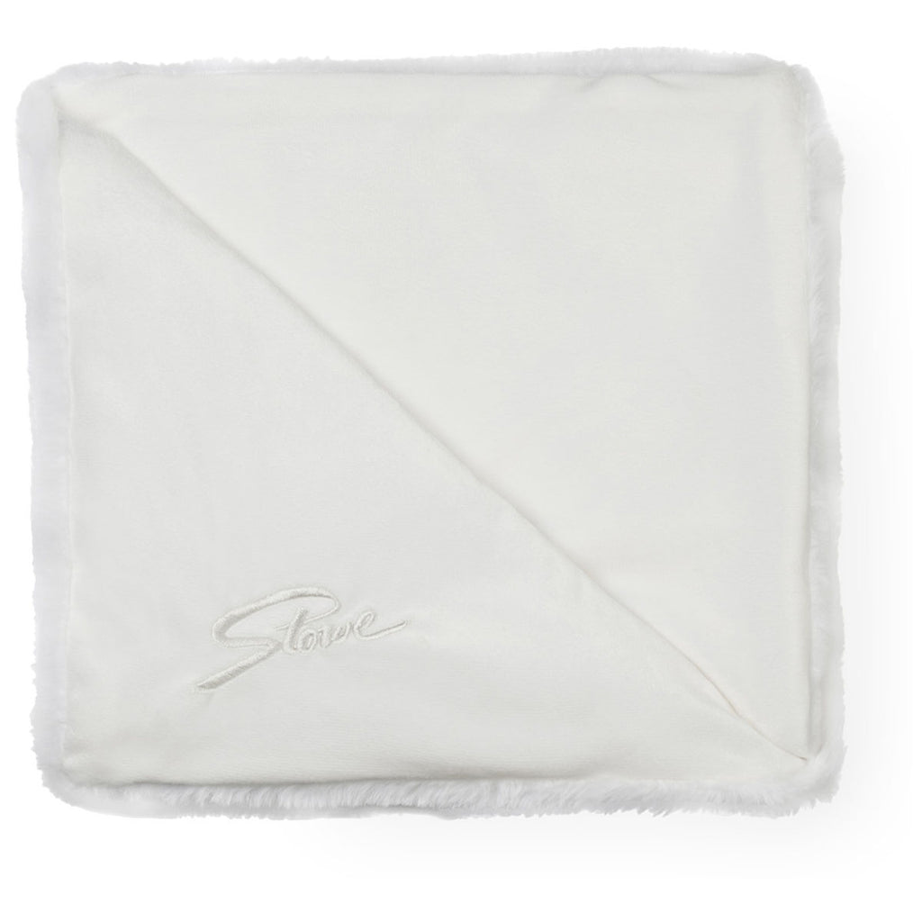 Gemline White Luxe Faux Fur Throw Blanket