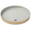 Be Home Moonbeam/Matte Gold Luxe Round Enamel Tray