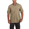 Carhartt Men's Dark Khaki Force Ridgefield Solid LS Shirt