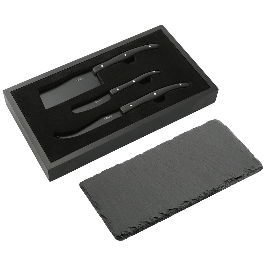 Leeds Black Modena Cheese & Serving Set