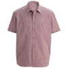 Edwards Men's Burgundy Heather Melange Ultra-Light Chambray Shirt