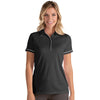 Antigua Women's Black/White Salute Polo