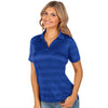 Antigua Women's Dark Royal Multi Compass Short Sleeve Polo Shirt