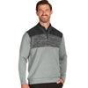 Antigua Men's Concrete Black Heather Multi Odyssey Quarter Zip Up