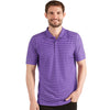 Antigua Men's Dark Purple Heather/White Esteem Polo