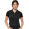 Antigua Women's Black Flex Polo