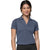 Antigua Women's Navy Heather/Light Navy Peak Polo