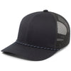 Pacific Headwear Navy Trucker Snapback Braid Cap