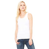 Bella + Canvas Women's White Stretch Rib Tank