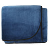 Leed's Navy Oversized Wearable WFH Cozy Fleece Sherpa Blanket