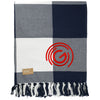 Field & Co. Navy 100% Organic Cotton Check Throw Blanket