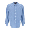 Vantage Men's Royal/White Easy-Care Gingham Check Shirt